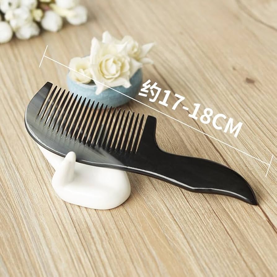 牛角製クリーム色平面コーム 牛角製クリーム色平面コーム